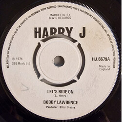 Bobby Lawrence Let's Ride On USED VINYL 7INCH 45 RPM SINGLE