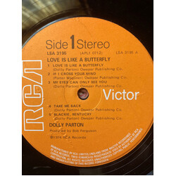 Dolly Parton Love Is Like A Butterfly Vinyl LP USED
