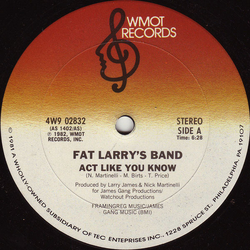 Fat Larry's Band Act Like You Know Vinyl 12" USED