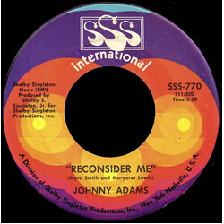 Johnny Adams Reconsider Me / If I Could See You One More Time VINYL 7" USED