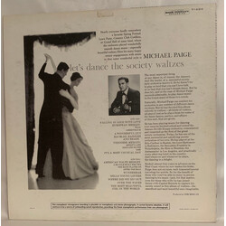 Michael Paige And His Society Orchestra Let's Dance The Society Waltzes Vinyl LP USED