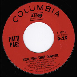Patti Page Hush, Hush, Sweet Charlotte USED VINYL 7INCH 45 RPM