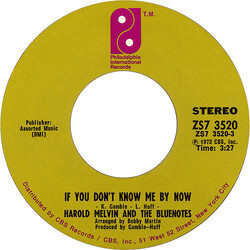 Harold Melvin And The Blue Notes If You Don't Know Me By Now / Let Me Into Your World VINYL 7" USED