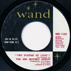 The Joe Jeffrey Group My Pledge Of Love / Margie USED VINYL 7INCH 45 RPM SINGLE STYRENE