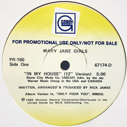 Mary Jane Girls In My House USED VINYL 12INCH 33 S RPM SINGLE PROMO
