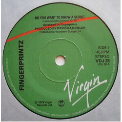 Fingerprintz (2) Do You Want To Know A Secret USED VINYL 7INCH SINGLE PROMO