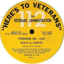 Seals & Crofts / Al Jolson Here's To Veterans Vinyl LP USED