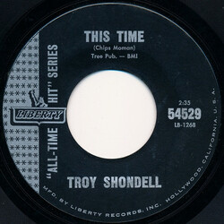 Troy Shondell This Time / Tears From An Angel USED VINYL 7INCH 45 RPM