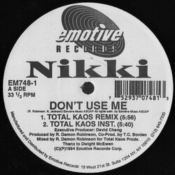 Nikki Jackson Don't Use Me VINYL 12" USED