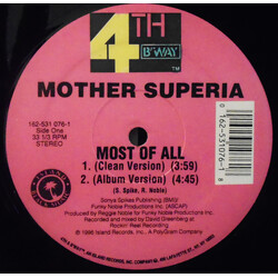 Mother Superia Most Of All USED VINYL 12INCH 33 S RPM