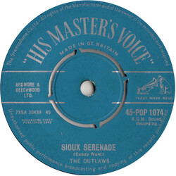 The Outlaws (3) Sioux Serenade USED VINYL 7INCH 45 RPM SINGLE
