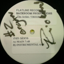 Backroom Productions Trouble USED VINYL 12INCH PROMO WHITE LABEL