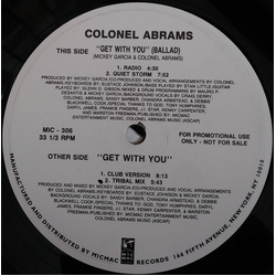 Colonel Abrams Get With You Vinyl 12" USED