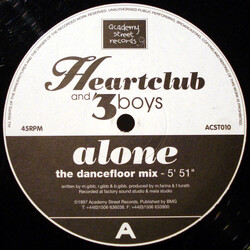 Heartclub / 3 Boys (2) Alone VINYL 12" USED
