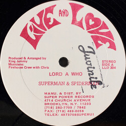 Superman & Spiderman / Scotty (2) Lord A Who / Concrete Castle Queen USED VINYL 12INCH 45 RPM SINGLE