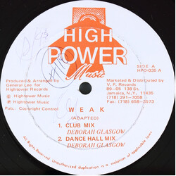 Deborahe Glasgow Weak USED VINYL 12INCH 45 RPM