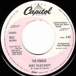 The Knack (3) Baby Talks Dirty USED VINYL 7INCH 45 RPM SINGLE STEREO