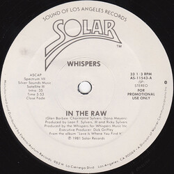 The Whispers In The Raw VINYL 12" USED