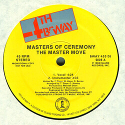 Masters Of Ceremony (2) The Master Move USED VINYL 12INCH 45 RPM PROMO STEREO