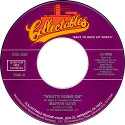 Marvin Gaye What's Going On / The End Of Our Road USED VINYL 7INCH 45 RPM SINGLE REISSUE STEREO