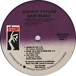 Johnnie Taylor Raw Blues Vinyl LP USED