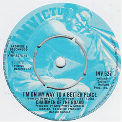Chairmen Of The Board I'm On My Way To A Better Place VINYL 7" USED