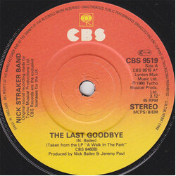 Nick Straker Band The Last Goodbye / A Little Bit Of Jazz USED VINYL 7INCH 45 RPM STEREO SINGLE