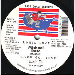 Michael Rose / Lukie D / Frankie Paul Need Love / You Got Love / Come & Go With Me USED VINYL 12INCH 45 RPM