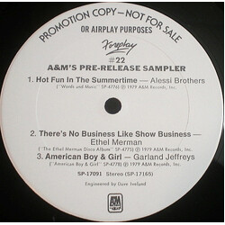 Various Foreplay #22: A&M's Pre-Release Sampler Vinyl LP USED