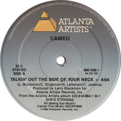 Cameo Talkin' Out The Side Of Your Neck / She's Strange (Rap Version) USED VINYL 12INCH 33 S RPM