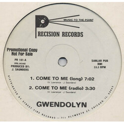 Gwendolyn Come To Me VINYL 12" USED