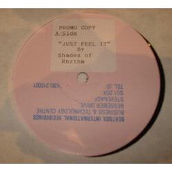 Shades Of Rhythm Just Feel It USED VINYL 12INCH 45 RPM PROMO WHITE LABEL