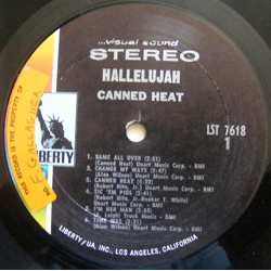 Canned Heat Hallelujah Vinyl LP USED
