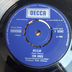 Tom Jones Delilah USED VINYL 7INCH 45 RPM SINGLE