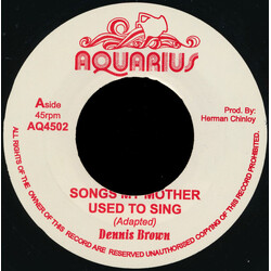 Dennis Brown / U-Roy Songs My Mother Used To Sing / Linger You Linger USED VINYL 7INCH 45 RPM MISPRINT REISSUE