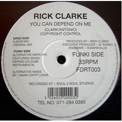 Rick Clarke You Can Depend On Me USED VINYL 12INCH 33 S RPM