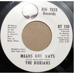 The Dorians Means And Ways / Help For My Waiting Vinyl 7" USED
