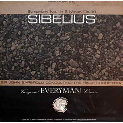 Jean Sibelius / Sir John Barbirolli / Hallé Orchestra Symphony No. 1 In E Minor, Op. 39 Vinyl LP USED