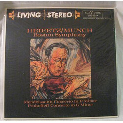 Jascha Heifetz / Charles Munch / Boston Symphony Orchestra Mendelssohn - Concerto In E Minor, Prokofieff - Concerto In G Minor Vinyl LP USED