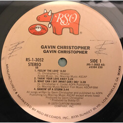Gavin Christopher Gavin Christopher Vinyl LP USED