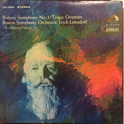 Johannes Brahms / Erich Leinsdorf / Boston Symphony Orchestra Symphony No. 3/ Tragic Overture Vinyl LP USED