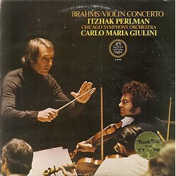 Johannes Brahms / Itzhak Perlman / The Chicago Symphony Orchestra / Carlo Maria Giulini Violin Concerto Vinyl LP USED