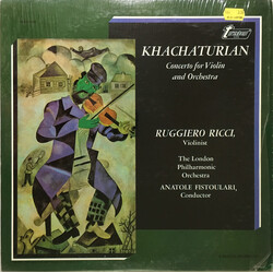 Aram Khatchaturian / Ruggiero Ricci / The London Philharmonic Orchestra / Anatole Fistoulari Concerto For Violin And Orchestra Vinyl LP USED