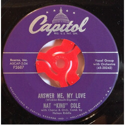 Nat King Cole Answer Me, My Love / Why VINYL 7" USED
