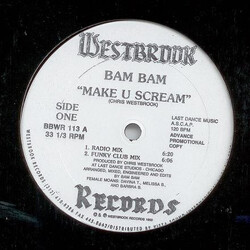 Bam Bam Make U Scream USED VINYL 12INCH 33 S RPM PROMO