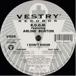 B.O.O.M. / Arline Burton I Don't Know USED VINYL 12INCH 33 S RPM