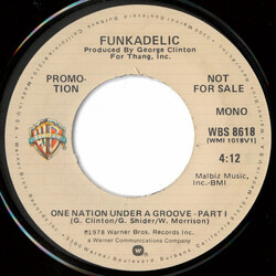 Funkadelic One Nation Under A Groove USED VINYL 7INCH 45 RPM SINGLE PROMO STEREO MONO