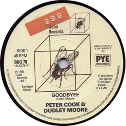Peter Cook & Dudley Moore Goodbyee USED VINYL 7INCH 45 RPM SINGLE