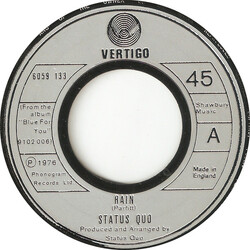 Status Quo Rain USED VINYL 7INCH 45 RPM SINGLE