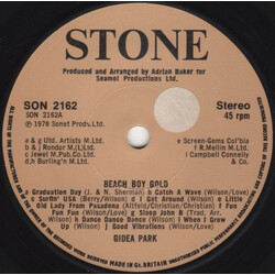 Gidea Park Beach Boy Gold USED VINYL 7INCH 45 RPM STEREO